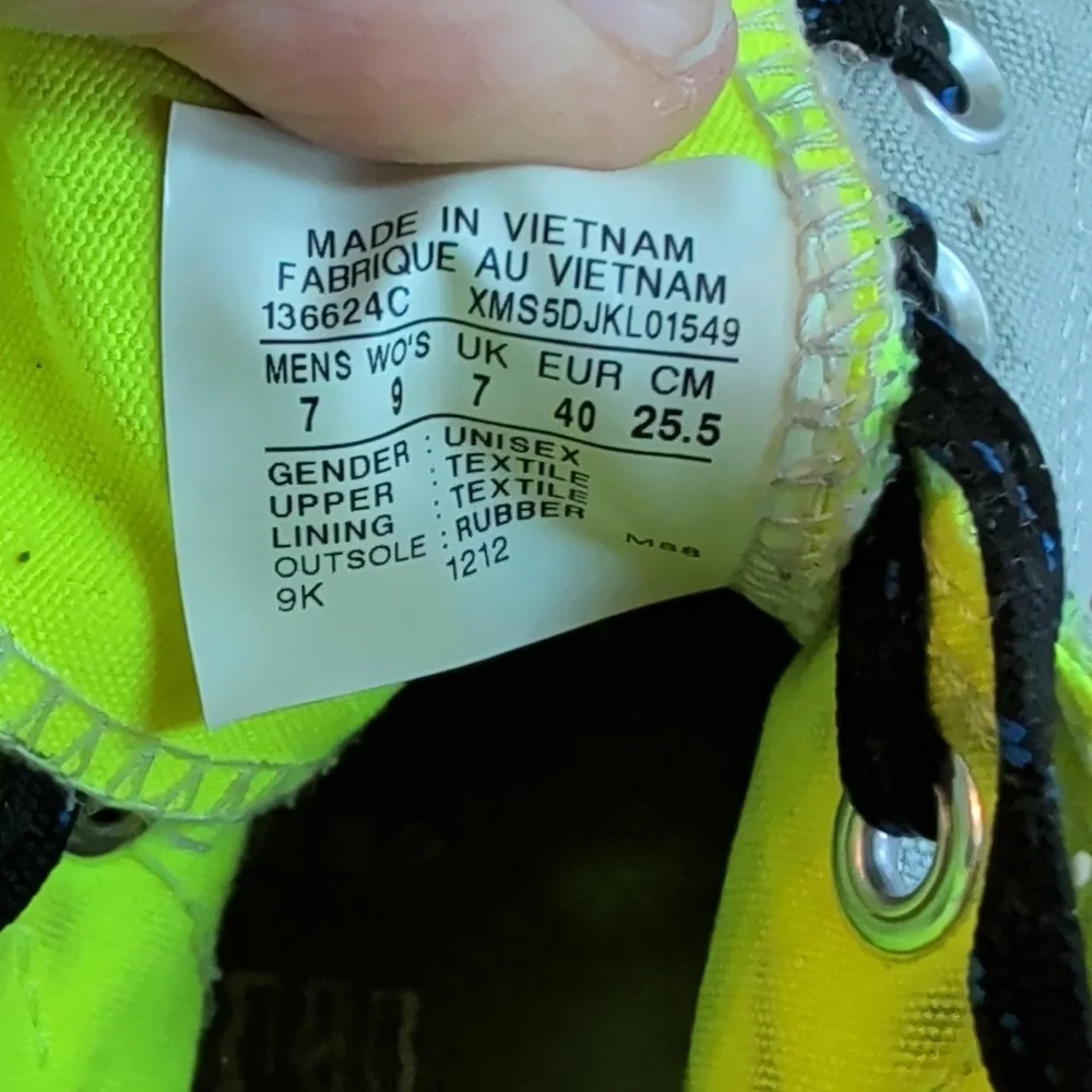 Converse Men's GTX High-Top Sneakers - Gray and Neon Yellow - Picture 11 of 13